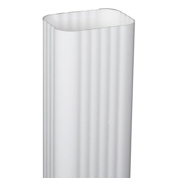 Amerimax Home Products Traditional Downspout, 3 in W, 4 in L, Vinyl, White M0793